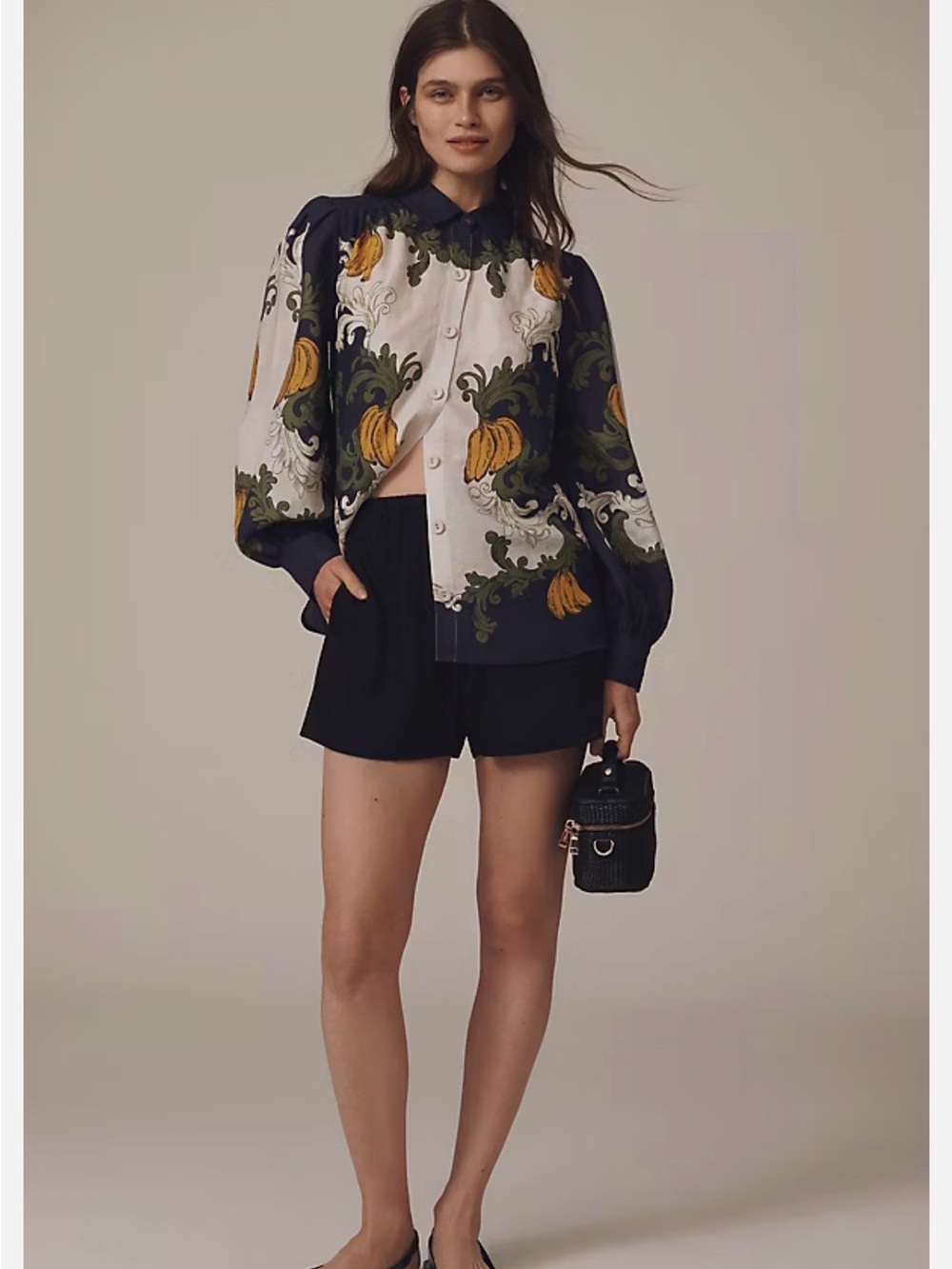 Farm Rio X Anthropologie Puff Sleeve Blouse - Picture 1 of 9